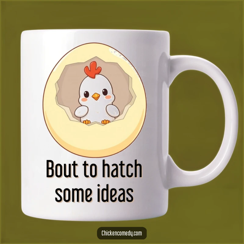 Funny Curious Chicken in Giant Egg Mug: A Hilarious Surprise Gift for Egg-cellent Mornings