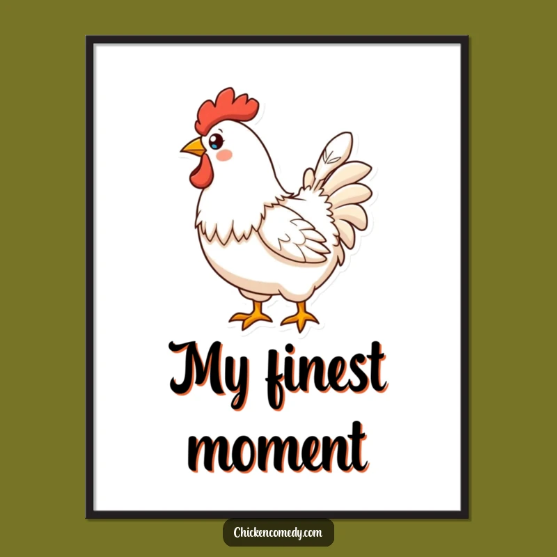 Funny Proud Chicken Feather Digital Print: Instant Chic Art for Walls