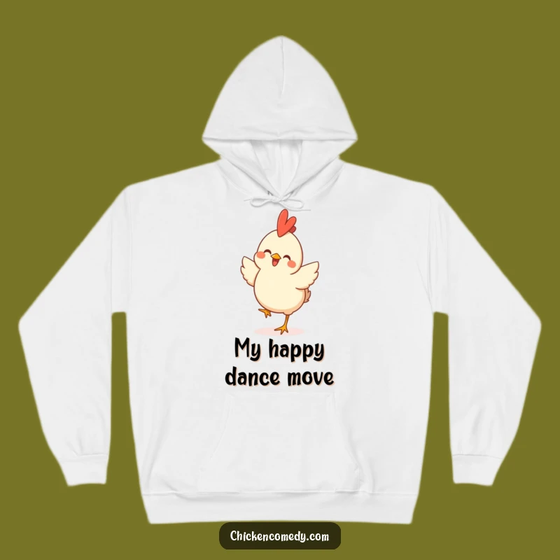Funny Happy Chicken Hop Hoodie: Cozy Up with this Hilarious Jumping Design