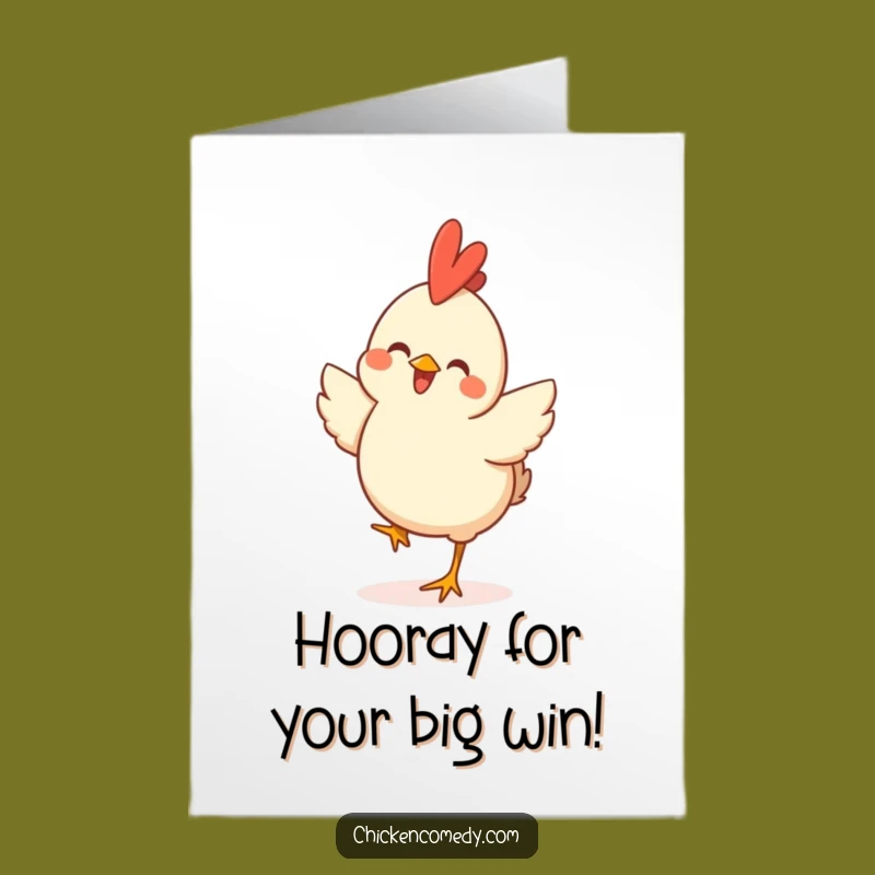 Free Printable Congrats Card: Happy Chicken Hop Celebration - Downloadable Joy!