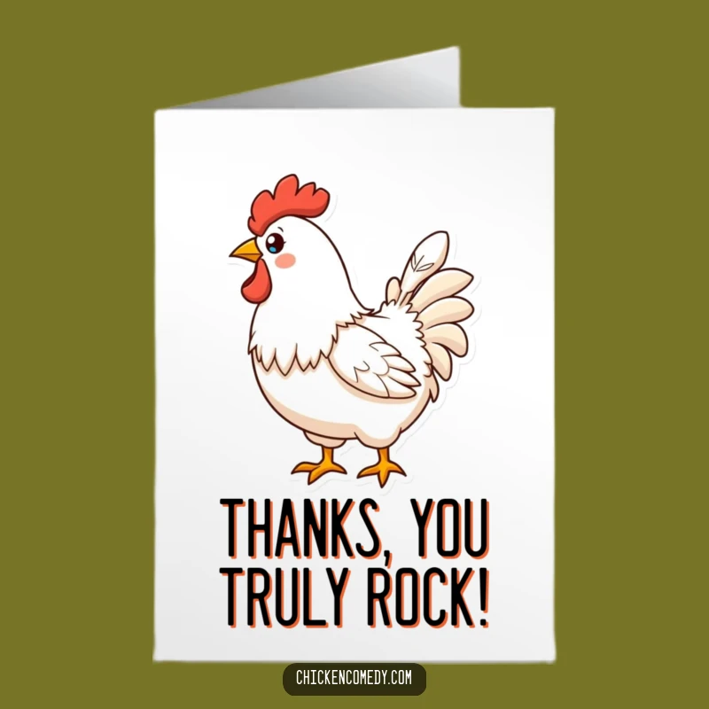 Free Printable Thank You Card: Proud Chicken Feather Gratitude - Downloadable Elegance!