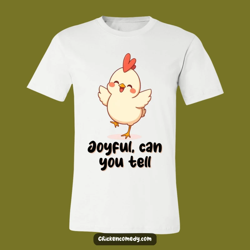 Funny Happy Chicken Hop T-Shirt: Wear Your Joy with this Hilarious Jumping Tee