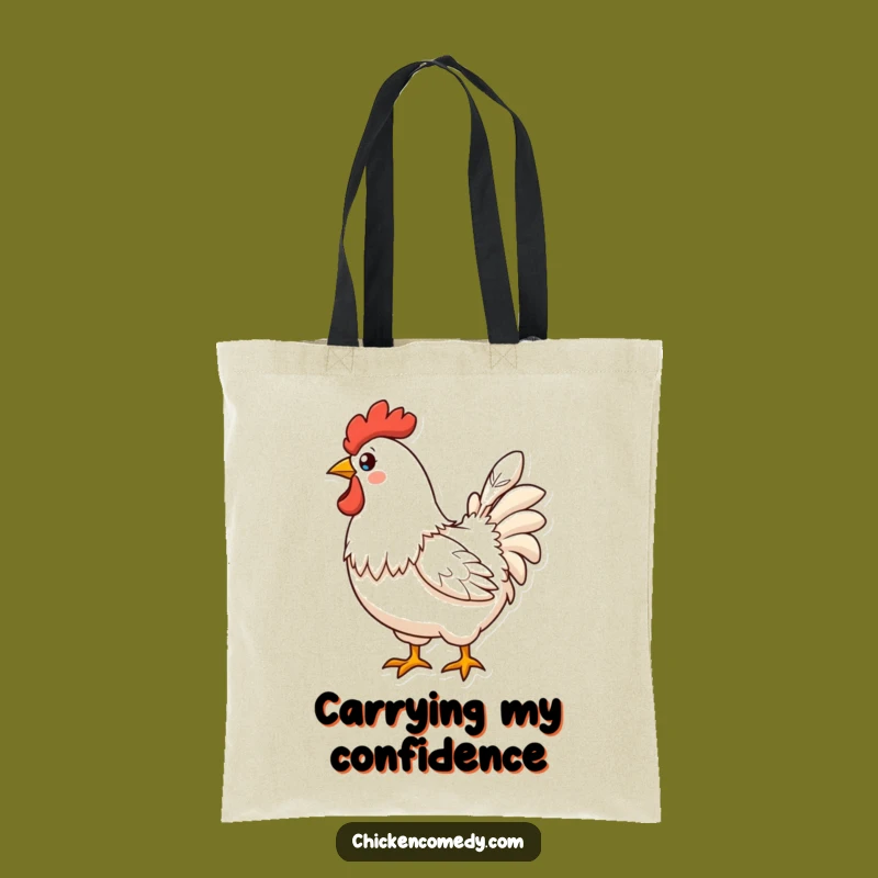 Funny Proud Chicken Feather Tote Bag: Carry Your Flair with this Hilarious Design